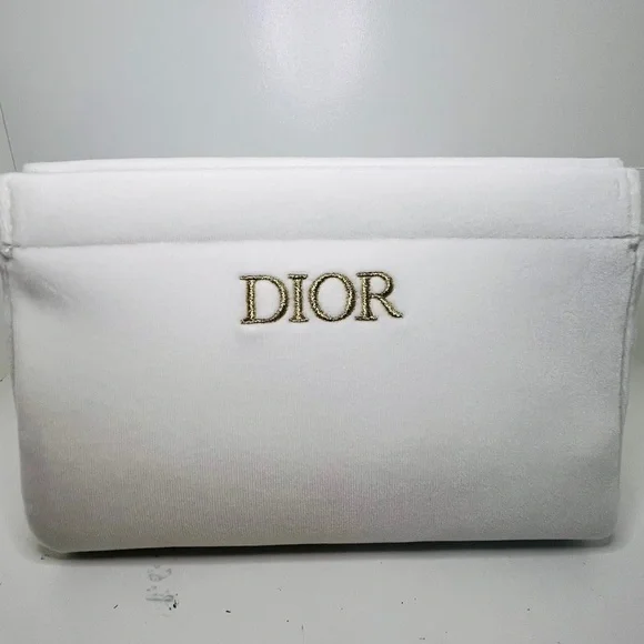 Dior Velvet White Makeup Trousse Cosmetic Case Pouch New In Box - Picture 2 of 8